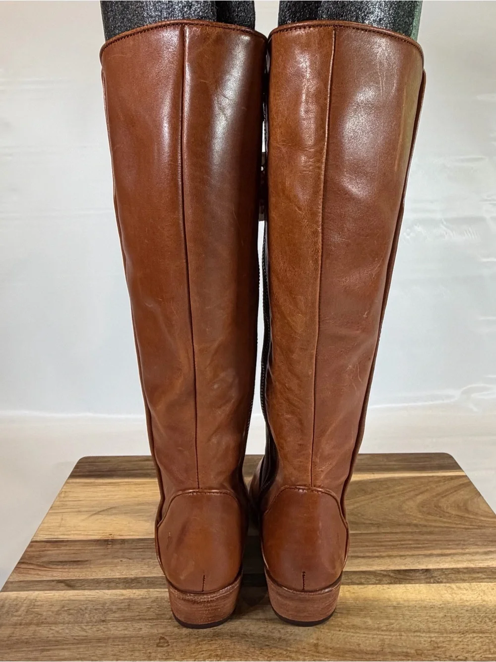 Frye Carson Piping Tall Women’s Leather Riding Boots - Caramel Brown Sz 5.5 NWT